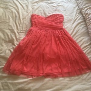 Forever 21 Peach Tulle Strapless Dress